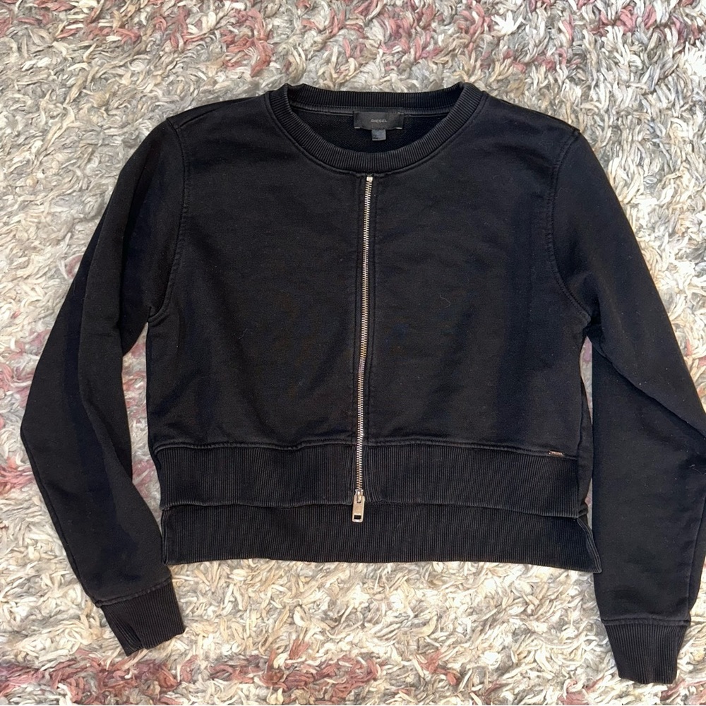 DIESEL zipper crewneck sweatshirt XS